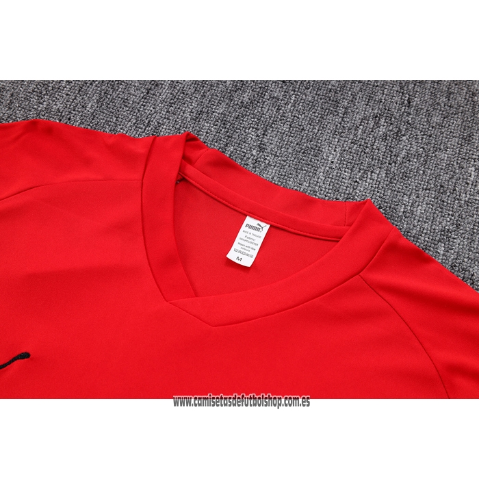 Chandal del AC Milan 22-23 Manga Corta Rojo - Pantalon Corto